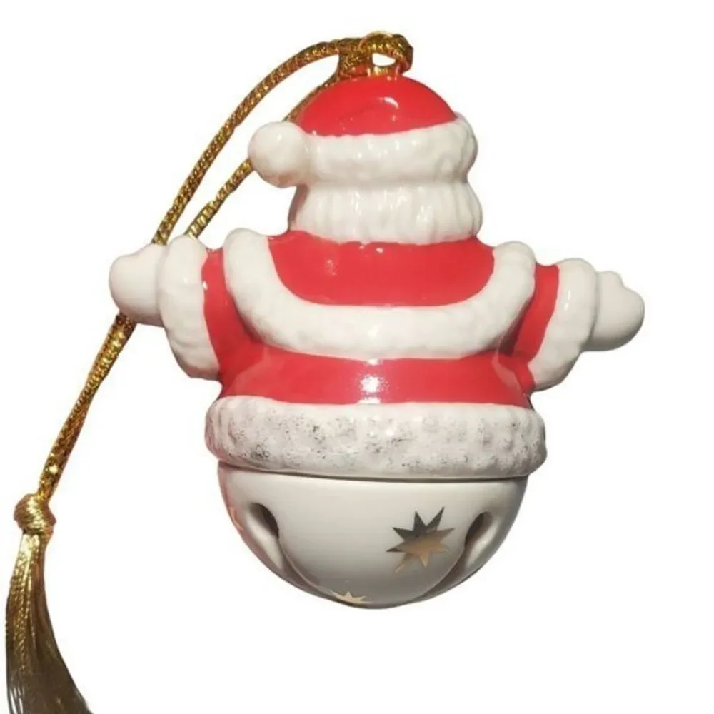 2 Lenox Sleigh Bells Christmas Ornaments Sleigh Bells Santa And Sleigh Bells Sno